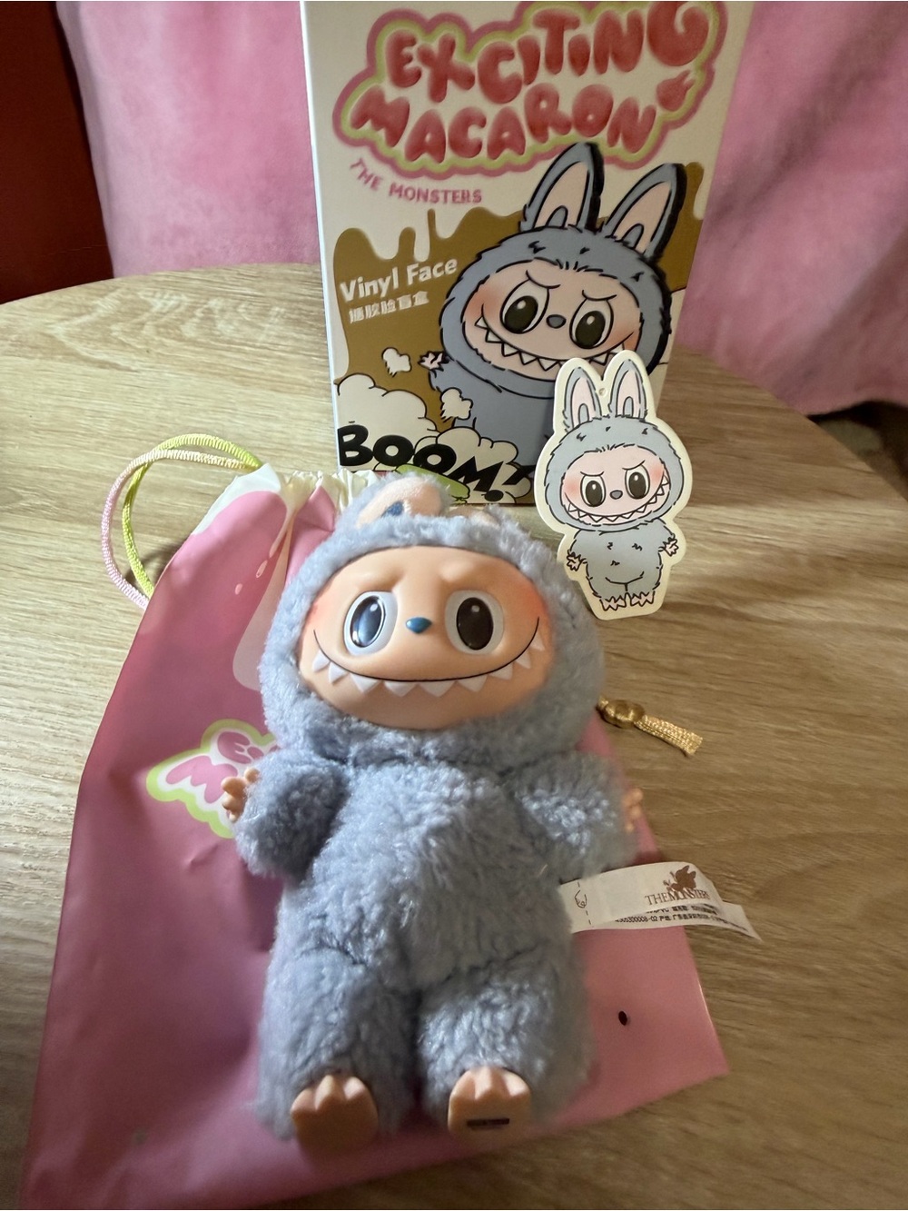 Authentic POP MART labubu Blue, sea salt coconut, Plush Vinyl-Face